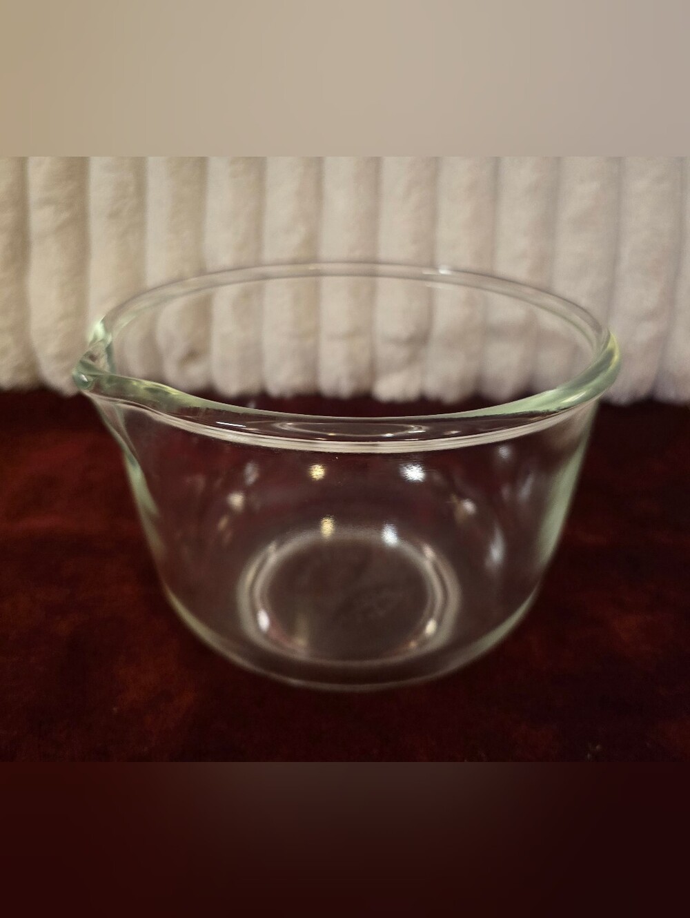 Vintage Glasbake for Sunbeam Clear Glass Spouted Mixing Bowl #21